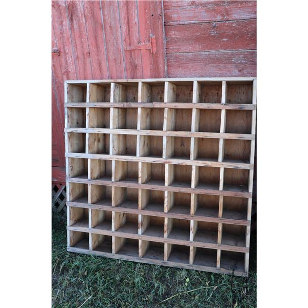 Two wooden hardware organizers including 27" X 49" and a 68" X 44"    Please note: Viewing to take p