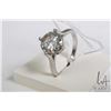 Image 1 : 14kt white gold and diamond solitaire ring set with 1.88ct old round cut brilliant white diamond, si