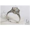 Image 2 : 14kt white gold and diamond solitaire ring set with 1.88ct old round cut brilliant white diamond, si