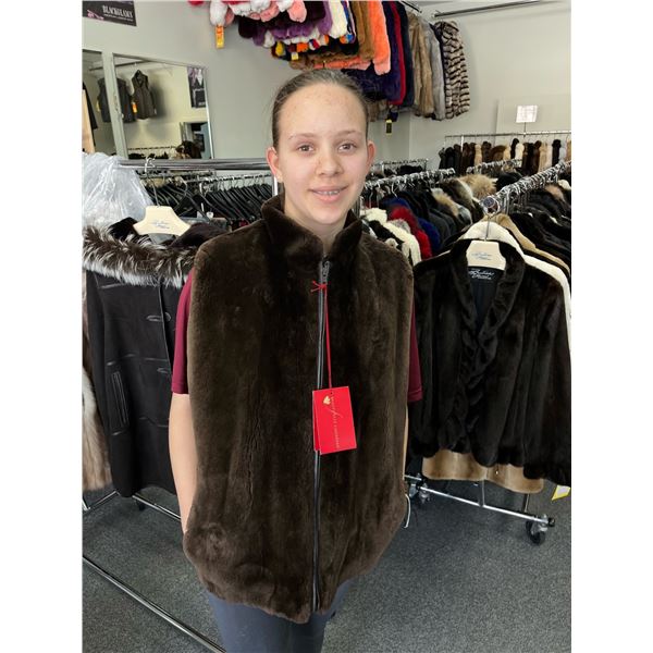 Women's Brown Beaver Vest