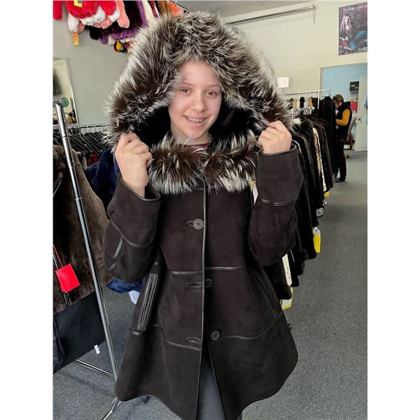 Women's Brown Shearling Coat