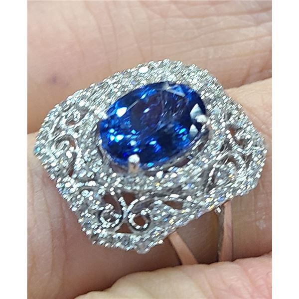 Tanzanite Diamond Ring