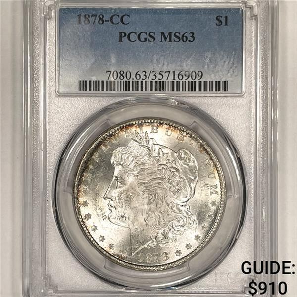 1878-CC Morgan Silver Dollar PCGS-MS63