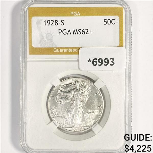 1928-S Walking Liberty Half Dollar PGA-MS62+