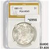 Image 1 : 1881-CC Morgan Silver Dollar PGA-MS65