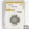 Image 1 : 1875-CC Seated Liberty Quarter PGA-XF40