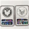 Image 2 : 2012-S Set (2) Silver Eagle NGC-PF69 1 UC, 1 Rev