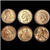 Image 1 : (6) Misc RED Cents UNCIRCULATED
