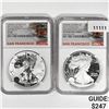 Image 1 : 2012-S Set (2) Silver Eagle NGC-PF69 1 UC, 1 Rev