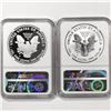 Image 2 : 2012-S Set (2) Silver Eagle NGC-PF69 1 UC, 1 Rev