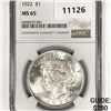 Image 1 : 1922 Silver Peace Dollar NGC-MS65