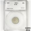 Image 1 : 1873 Silver Three Cent SEGS-AU50