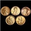 Image 1 : (5) Wheat Cents UNCIRCULATED
