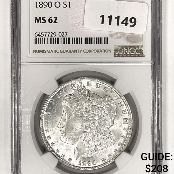 1890-O Morgan Silver Dollar NGC-MS62