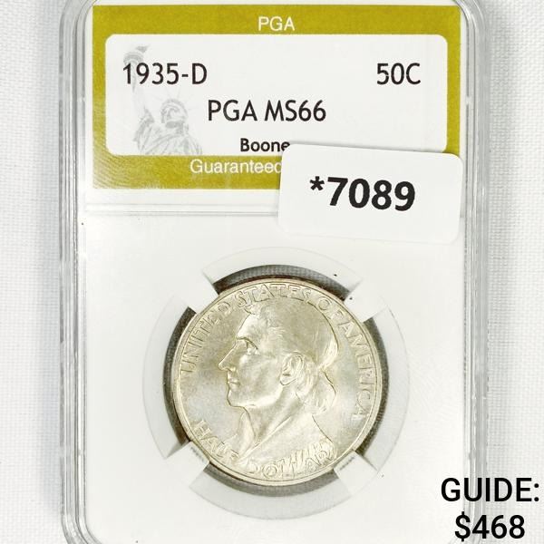 1935-D Boone Half Dollar PGA-MS66