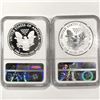 Image 2 : 2012-S Set (2) Silver Eagle NGC-PF69 1 UC, 1 Rev