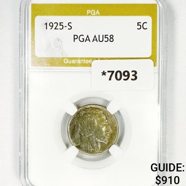 1925-S Buffalo Nickel PGA-AU58