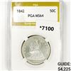 Image 1 : 1842 Seated Liberty Half Dollar PGA-MS64