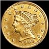 Image 1 : 1903 $2.50 Gold Quarter Eagle UNCIRCULATED