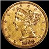 Image 1 : 1880 $5 Gold Half Eagle CLOSELY UNCIRCULATED