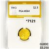 Image 1 : 1913 $2.50 Gold Quarter Eagle PGA-MS64
