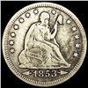 Image 1 : 1853 Arws & Rays Seated Liberty Quarter NICELY
