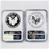 Image 2 : 2012-S Set (2) Silver Eagle NGC-PF69 1 UC, 1 Rev