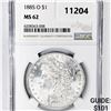 Image 1 : 1885-O Morgan Silver Dollar NGC-MS62