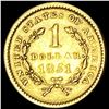 Image 2 : 1851 Rare Gold Dollar UNCIRCULATED