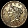 Image 1 : 1853 Braided Hair Half Cent CLOSELY UNCIRCULATED