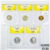 Image 1 : 1892-1976 Set (5) 2 1C, 1 5C, 2 25C ANACS-PF, AU,