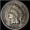 Image 1 : 1897 '1' In Neck Indian Head Cent LIGHTLY