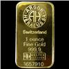 Image 1 : Switzerland 1oz Gold Bar UNCIRCULATED