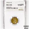 Image 1 : 1916-S Wheat Cent NGC-MS61 BN