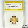 Image 1 : 1955/55 Wheat Cent PGA-MS64 RED, DDO