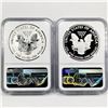 Image 2 : 2012-S Set (2) Silver Eagle NGC-PF69 1 UC, 1 Rev