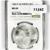 Image 1 : 1938-P Silver $1 Olympics NGC-MS69