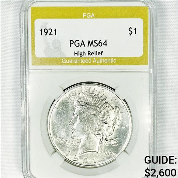 1921 Silver Peace Dollar PGA-MS64