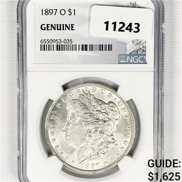 1897-O Morgan Silver Dollar NGC-MS60