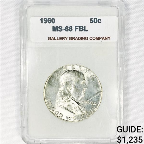 1960 Franklin Half Dollar GGC-MS66 FBL