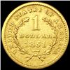 Image 2 : 1851 Rare Gold Dollar CLOSELY UNCIRCULATED