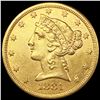 Image 1 : 1881 $5 Gold Half Eagle UNCIRCULATED