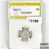 Image 1 : 1857-O Seated Liberty Dime PGA-MS64