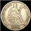 Image 1 : 1891 Seated Liberty Dime ABOUT UNCIRCULATED