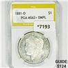 Image 1 : 1881-O Morgan Silver Dollar PGA-MS62+ DMPL