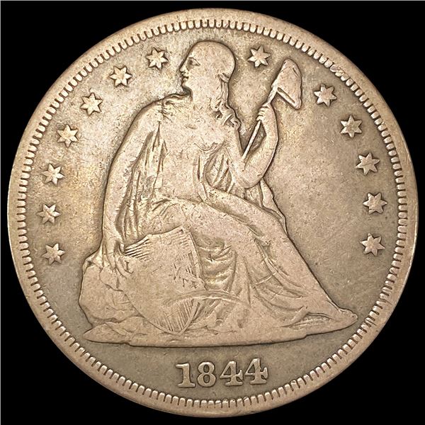 1844 Seated Liberty Dollar NICELY CIRCULATED