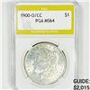 Image 1 : 1900-O/CC Morgan Silver Dollar PGA-MS64