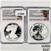Image 1 : 2012-S Set (2) Silver Eagle NGC-PF69 1 UC, 1 Rev