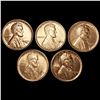 Image 1 : (5) Wheat Cents UNCIRCULATED