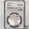 Image 1 : 1884-CC Morgan Silver Dollar NGC-MS62